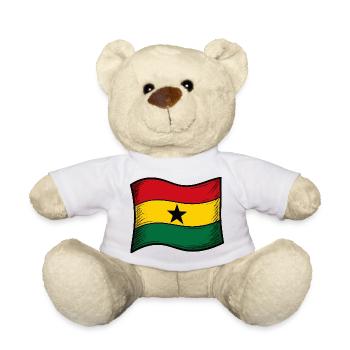 Ghana Flag Red Gold Green Star - Teddy Bear - white - Front
