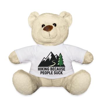 Hiking because people are annoying - Teddy Bear - white - Front