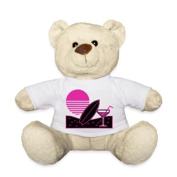 Surfbrett Cocktail Strand Logo - Teddy - Weiß - Vorne