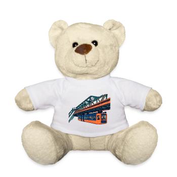 Wuppertaler Schwebebahn Risograph - Teddy - Weiß - Vorne