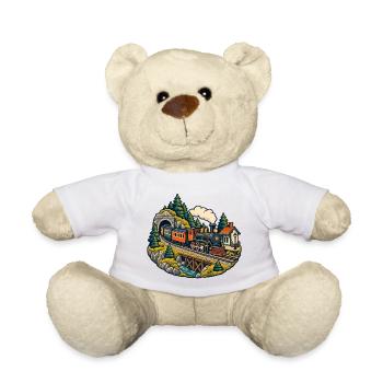 Modellbahnrunde – Kleine Züge große Freude - Teddy - Weiß - Vorne