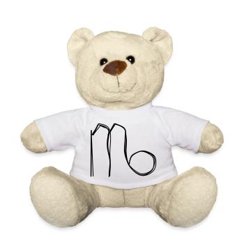 Sternzeichen Jungfrau handgezeichnet - Teddy - Weiß - Vorne