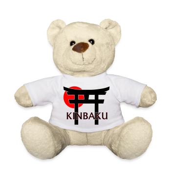 Kinbaku unter Torii und roter Sonne (weiß) - Teddy - Weiß - Vorne
