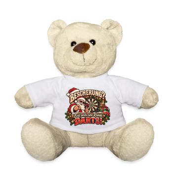 Darts lustiges weihnachtliches Motiv Dart-Motiv - Teddy - Weiß - Vorne