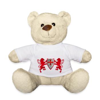 Loewen avec le bouclier du chevalier - Nounours - blanc - Devant