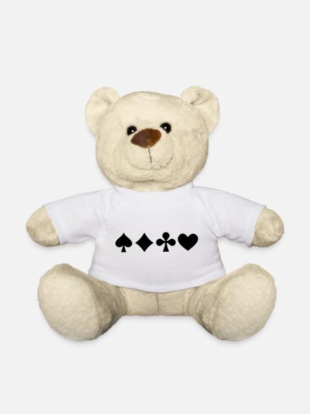 Poker - Teddy Bear - white
