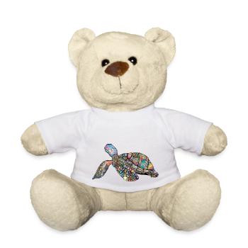 Mosaïque de tortue - Nounours - blanc - Devant