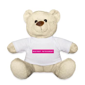 Feminismus Patriarchat zerstören abschaffen - Teddy - Weiß - Vorne