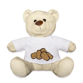 beaucoup de nourriture de pomme de terre - Nounours - blanc - Devant