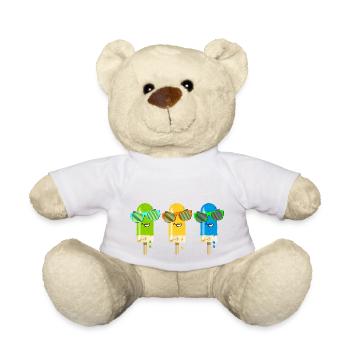 Ice lolly summer heat cool sunglasses delicious - Teddy Bear - white - Front