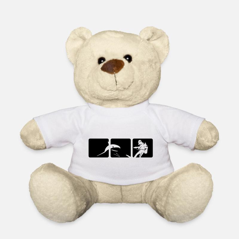 Shark Dive - Teddy Bear - white