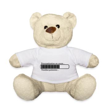 Procrastination in progress ... - Teddy Bear - white - Front