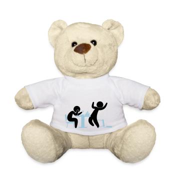 A poker player wins a game - Teddy Bear - white - Front