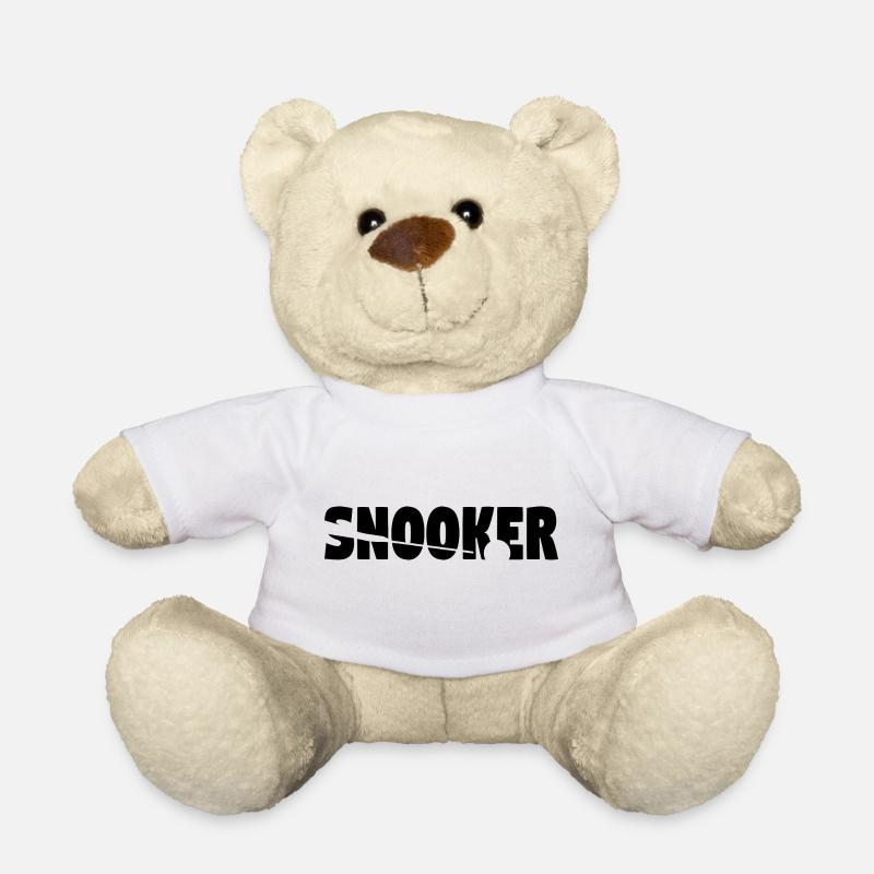 Billiards Snooker Pool - Teddy Bear - white