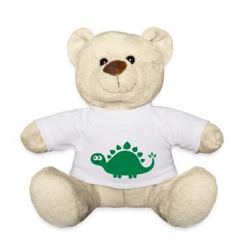 Funny cute dinosaur - Teddy Bear - white - Front