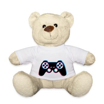 Contrôleur 3d design logo clipart cool joueur zocke - Nounours - blanc - Devant