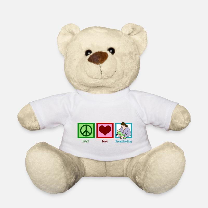 Peace Love Allaitement - Nounours - blanc