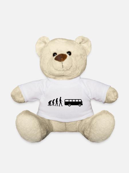 Bus / Busfahrer / Arbeit / Job - Teddy - Weiß