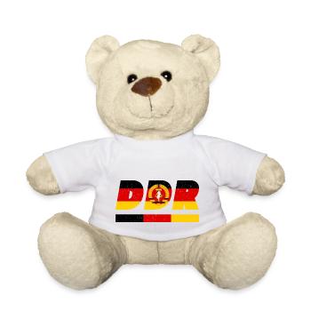 Deutsche Demokratische Republik Flagge Fahne DDR - Teddy - Weiß - Vorne