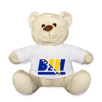 Bosnia and Herzegovina flag flag BIH - Teddy Bear - white - Front
