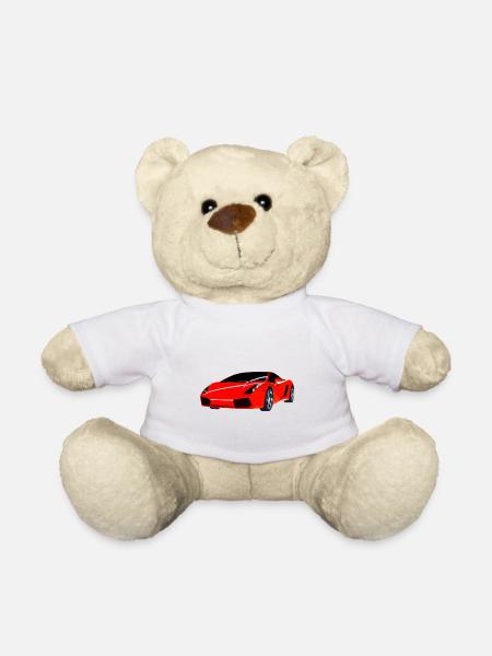 sportwagen-Auto-car-liebe - Teddy - Weiß