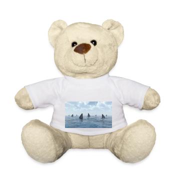 Great white shark, shark, shark fin - Teddy Bear - white - Front