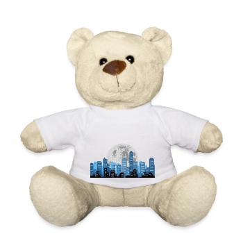 Moon Light Cityscape - Teddy Bear - white - Front