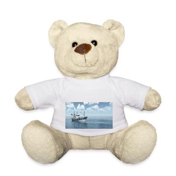 Un chalutier en pleine mer - Nounours - blanc - Devant