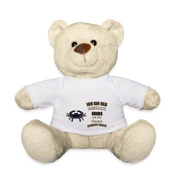 Sternzeichen Krebs Spruch - Teddy - Weiß - Vorne