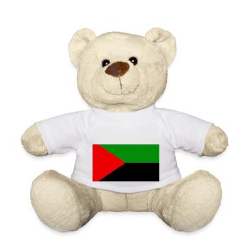 Drapeau Rouge Vert Noir Martinique - Nounours - blanc - Devant