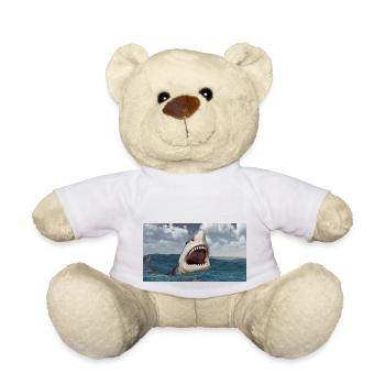 Great white shark in stormy seas - Teddy Bear - white - Front