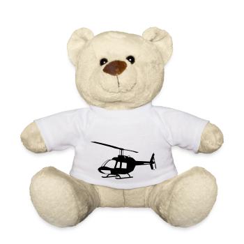 bell jet janger helicopter helicopter helicopter - Teddy Bear - white - Front