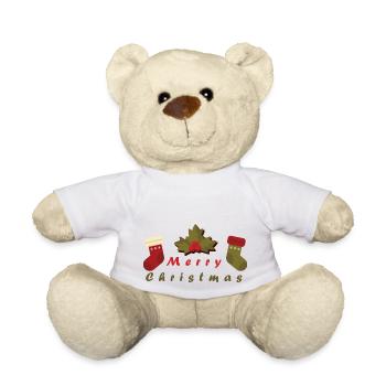 Merry Christmas - Teddy - Weiß - Vorne