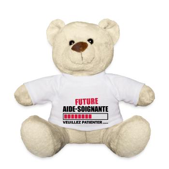 future aide-soignante / humour - Nounours - blanc - Devant