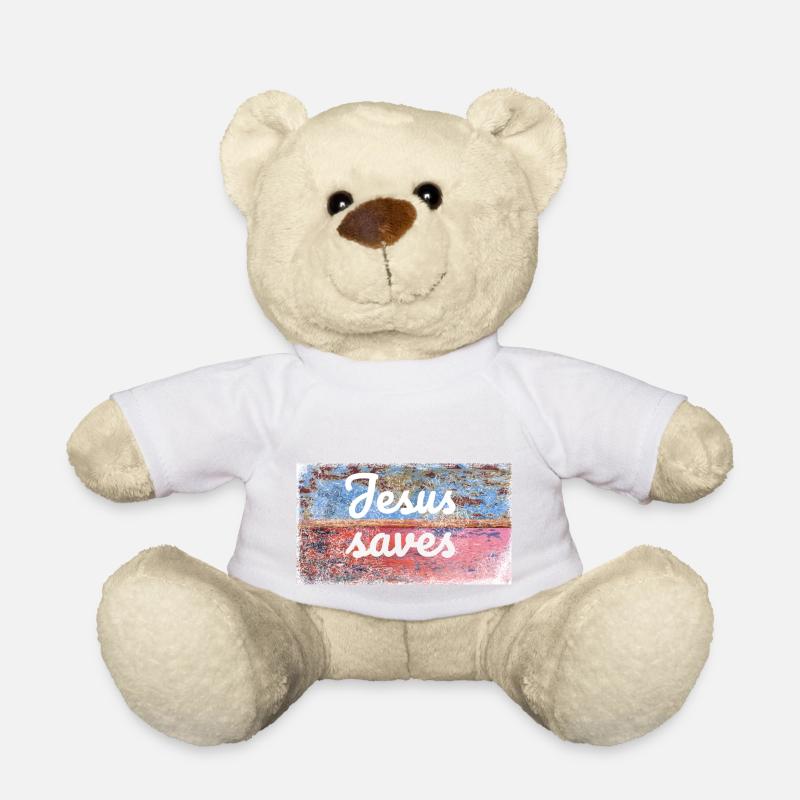 Jesus saves - Nounours - blanc