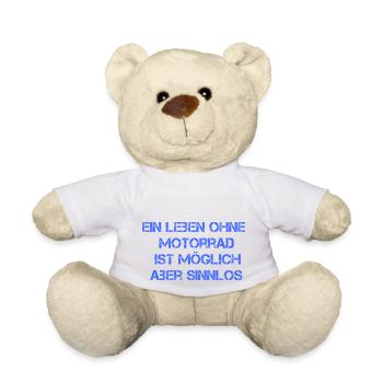 Ein Leben ohne Motorrad - Teddy - Weiß - Vorne