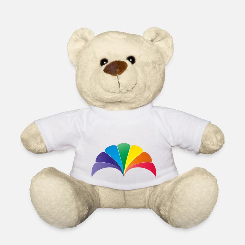 Rainbow Shell Arch - Teddy Bear - white