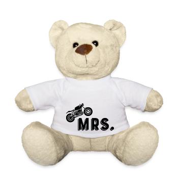 Frauen die Motorrad fahren - Teddy - Weiß - Vorne