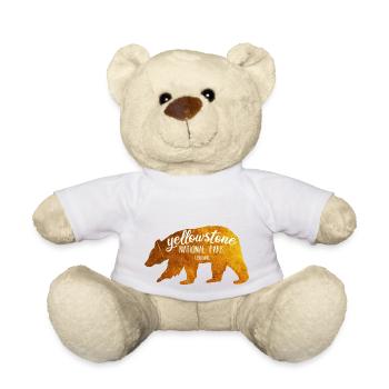 Yellowstone bear gold color - Teddy Bear - white - Front