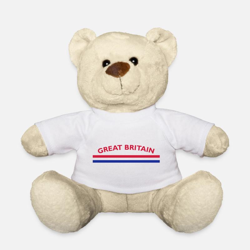 Great Britain vintage running vest - Teddy Bear - white