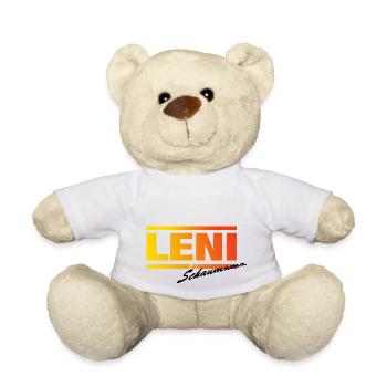 LENI Schaumama Schwarze Schrift - Teddy - Weiß - Vorne