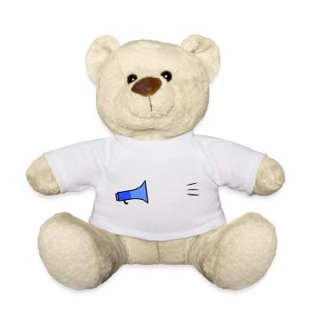 Megafon Text-Template - Teddy - Weiß - Vorne