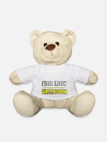 FIERE LEEUW - PROUD LION - VLAANDEREN - Nounours - blanc