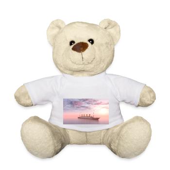 Historisches Passagierschiff Titanic auf hoher See - Teddy - Weiß - Vorne