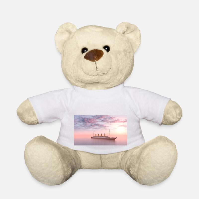 Historisches Passagierschiff Titanic auf hoher See - Teddy - Weiß