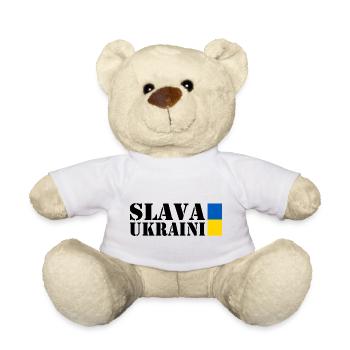 Slava ukraini - Nounours - blanc - Devant
