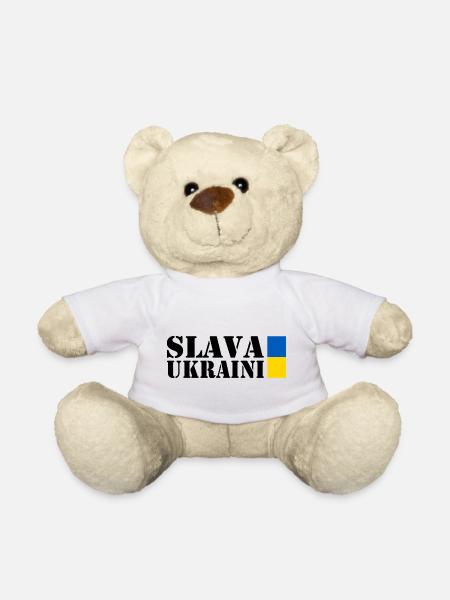 Slava ukraini - Teddy - Weiß