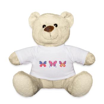 Bunte Schmetterlingsvielfalt - Teddy - Weiß - Vorne