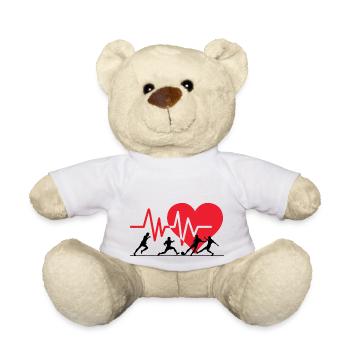 Liebe zu Fußball - Teddy - Weiß - Vorne