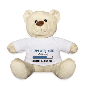 Flemmingite aigüe en cours cadeau humour homme - Nounours - blanc - Devant